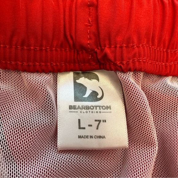 Bearbottom Stretch Swim Solid red shorts - Picture 3 of 6